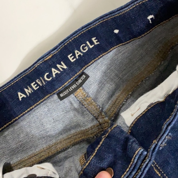American Eagle Next Level Stretch Blue Jean Shorts - Picture 7 of 10